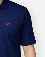 Dry Fit Collared T-shirt  - Dark Blue