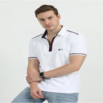 Premium Dry Fit Zipper T-shirt Stellar - White