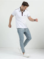 Premium Dry Fit Zipper T-shirt Stellar - White