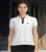 Premium Dry Fit Zipper T-shirt for Women - White
